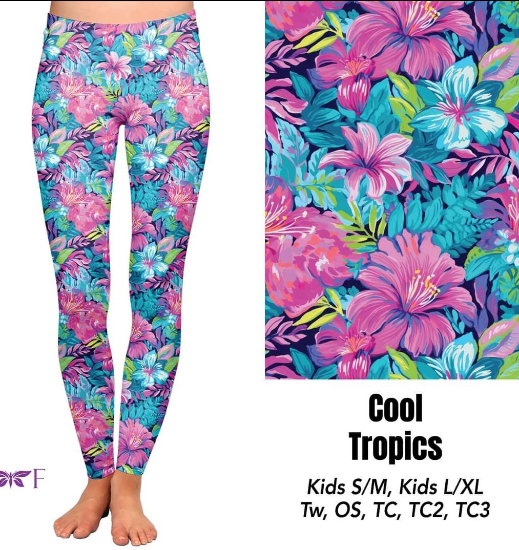 Cool Tropics plus sized skorts with pockets