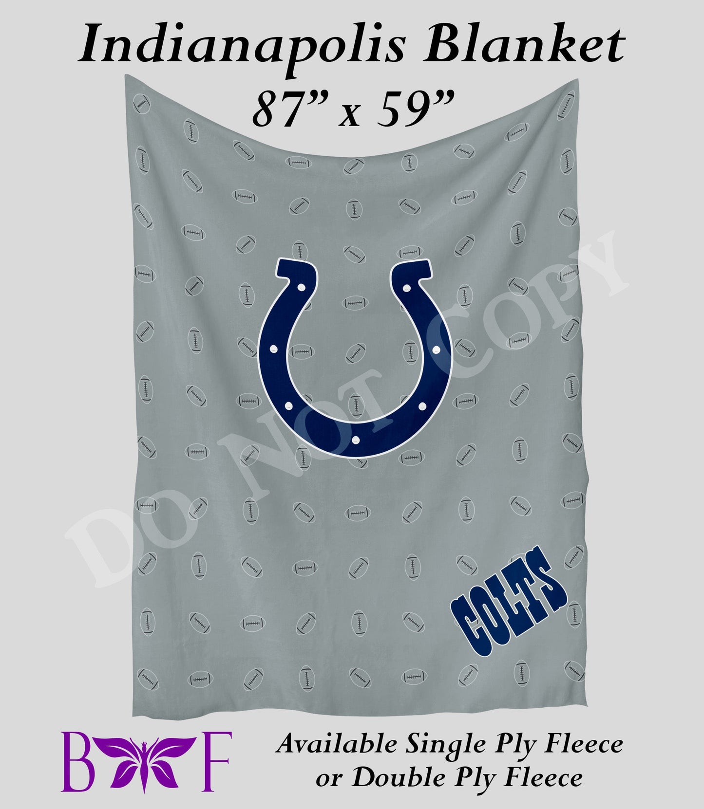 Indianapolis 59"x87" soft blanket