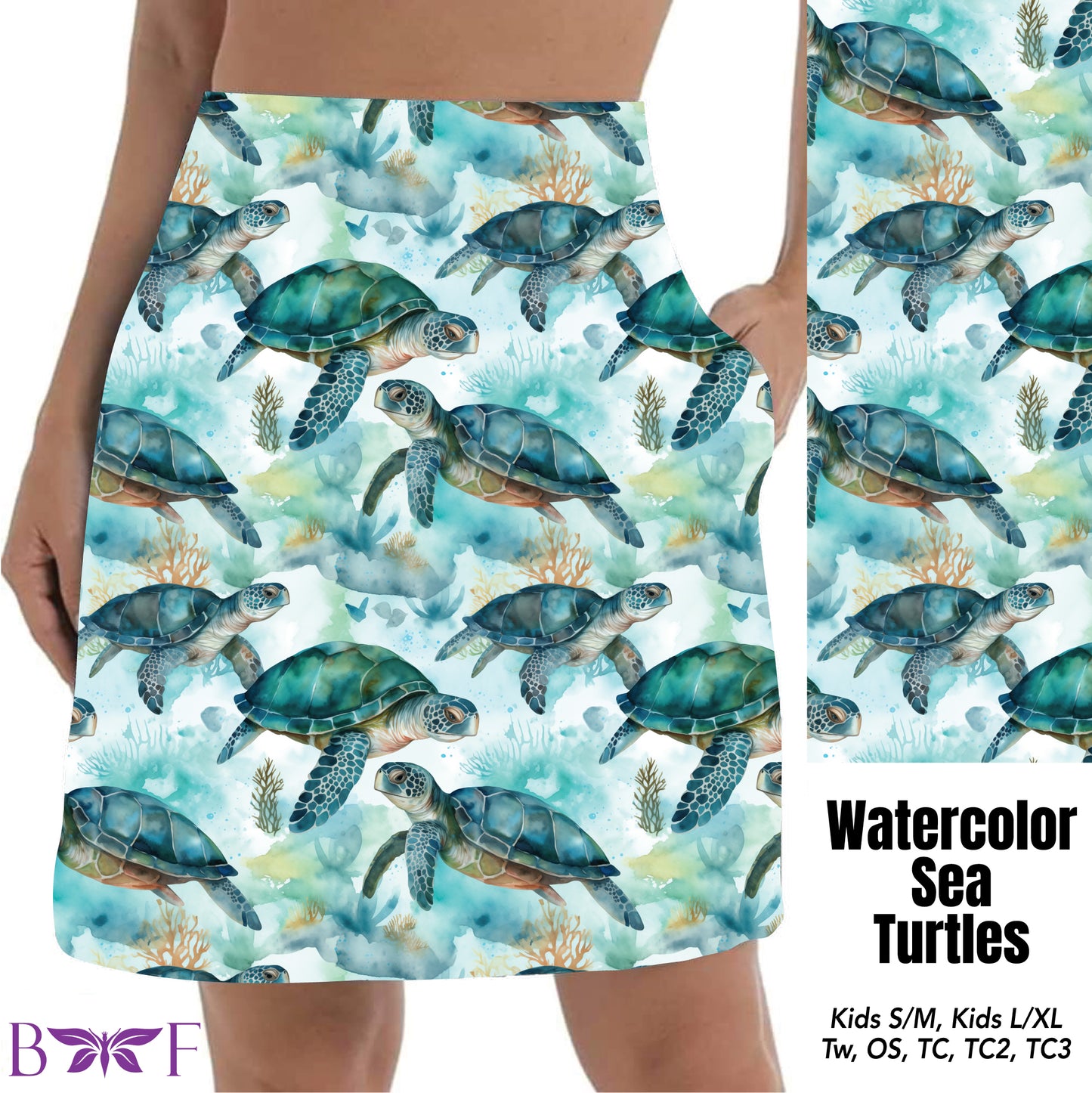 Watercolor sea Turtles 🐢 preorder#0515