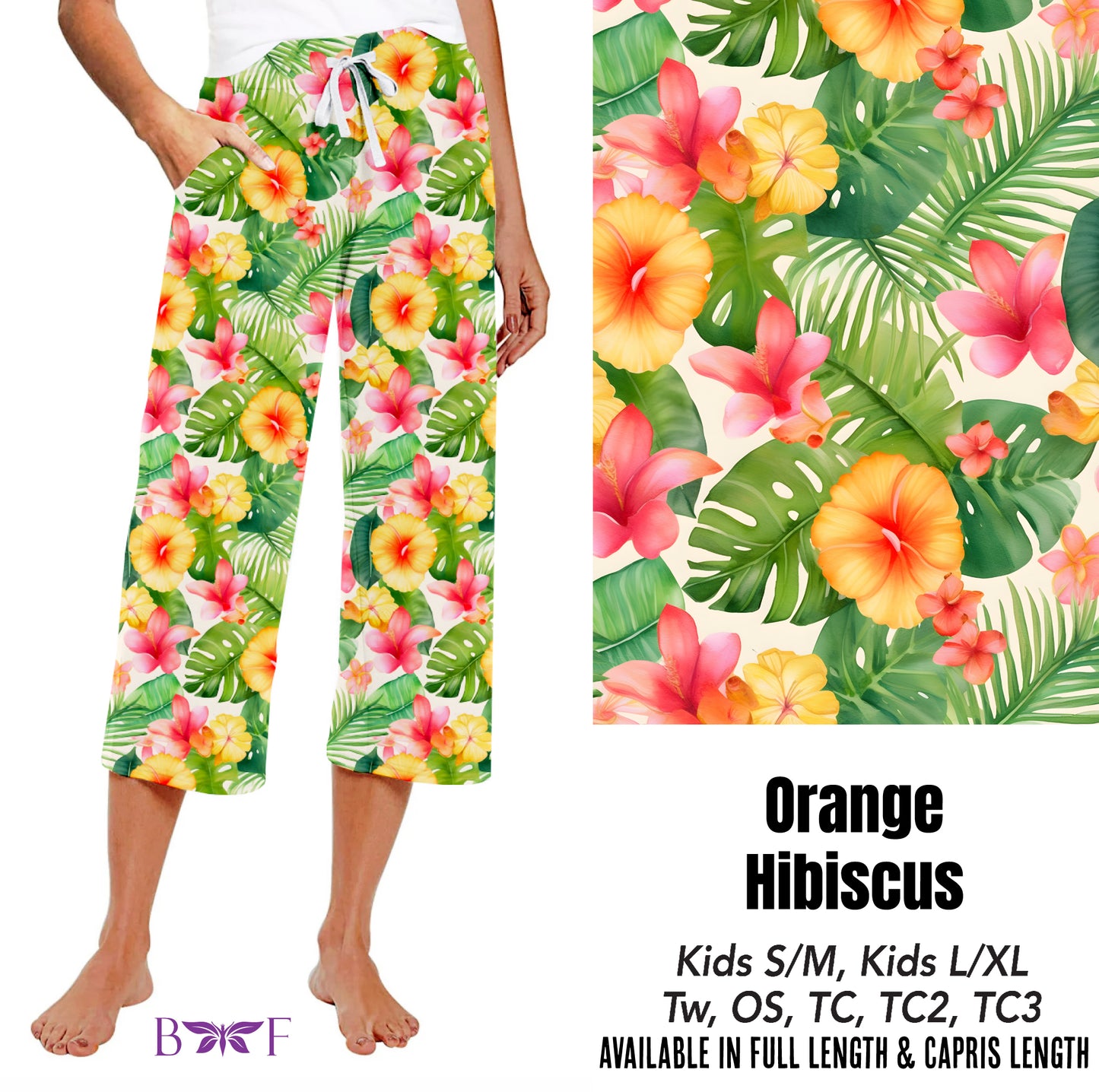 Orange hibiscus preorder#0515
