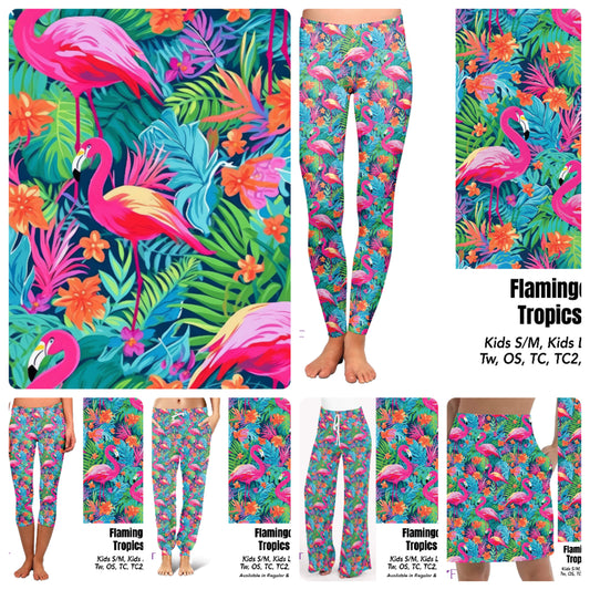 Flamingo Tropics skorts with pockets
