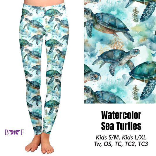 Watercolor sea Turtles 🐢 preorder#0515