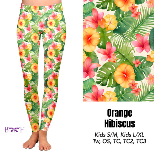 Orange hibiscus preorder#0515