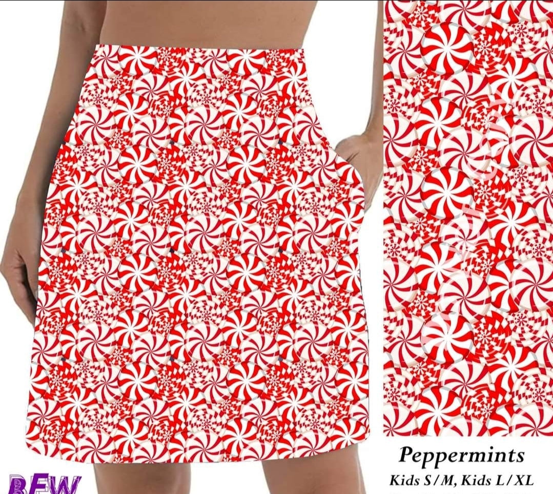 Peppermint leggings, capris, skorts, loungers, and joggers