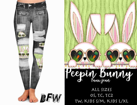 Peepin Bunnie Denim leggings, capris, and kids leggings with pockets