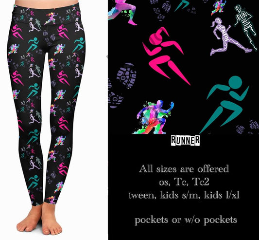Runner capris and lounge pants with pockets