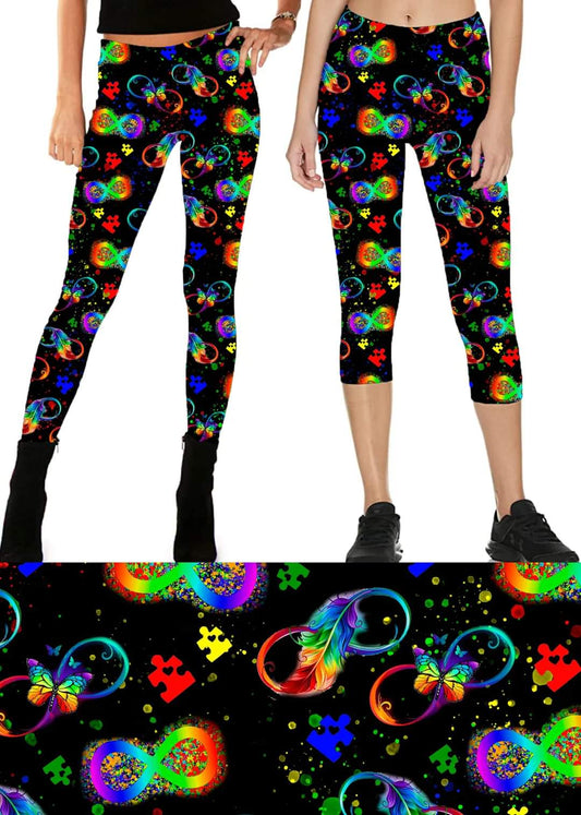 Autism Has Many Colors capris, lounge pants, joggers, and shorts