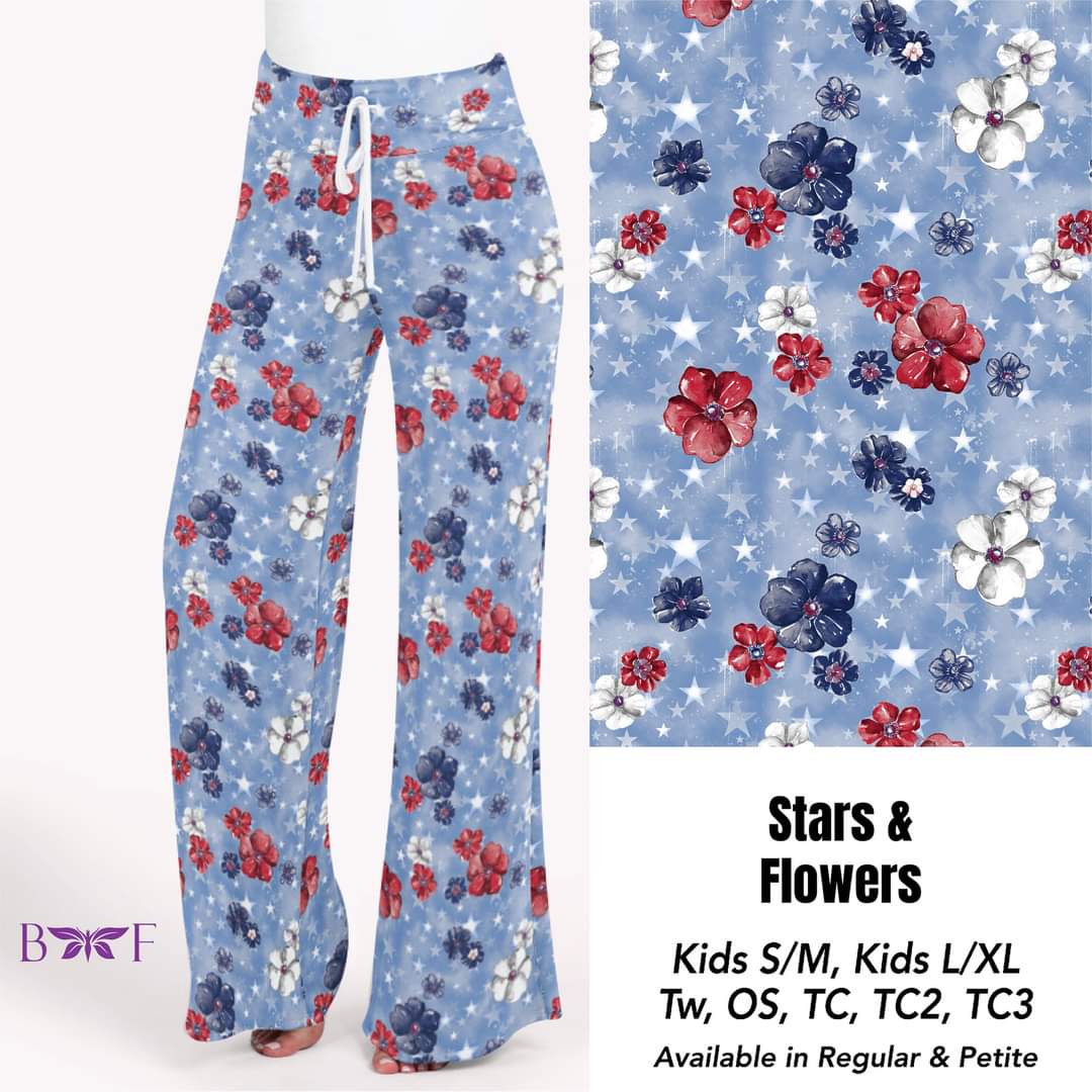 Stars and Flowers capris with pockets