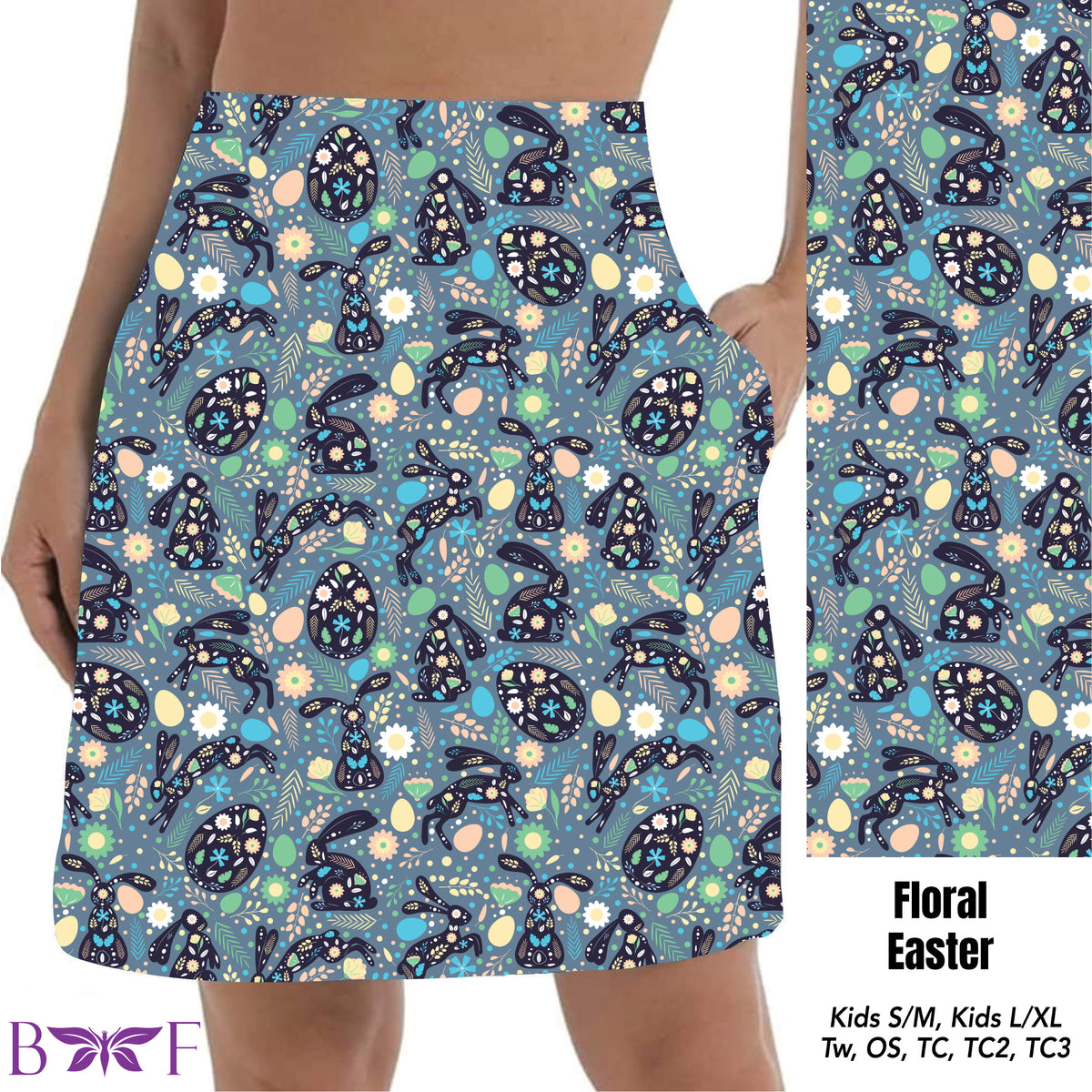 Floral Easter skorts