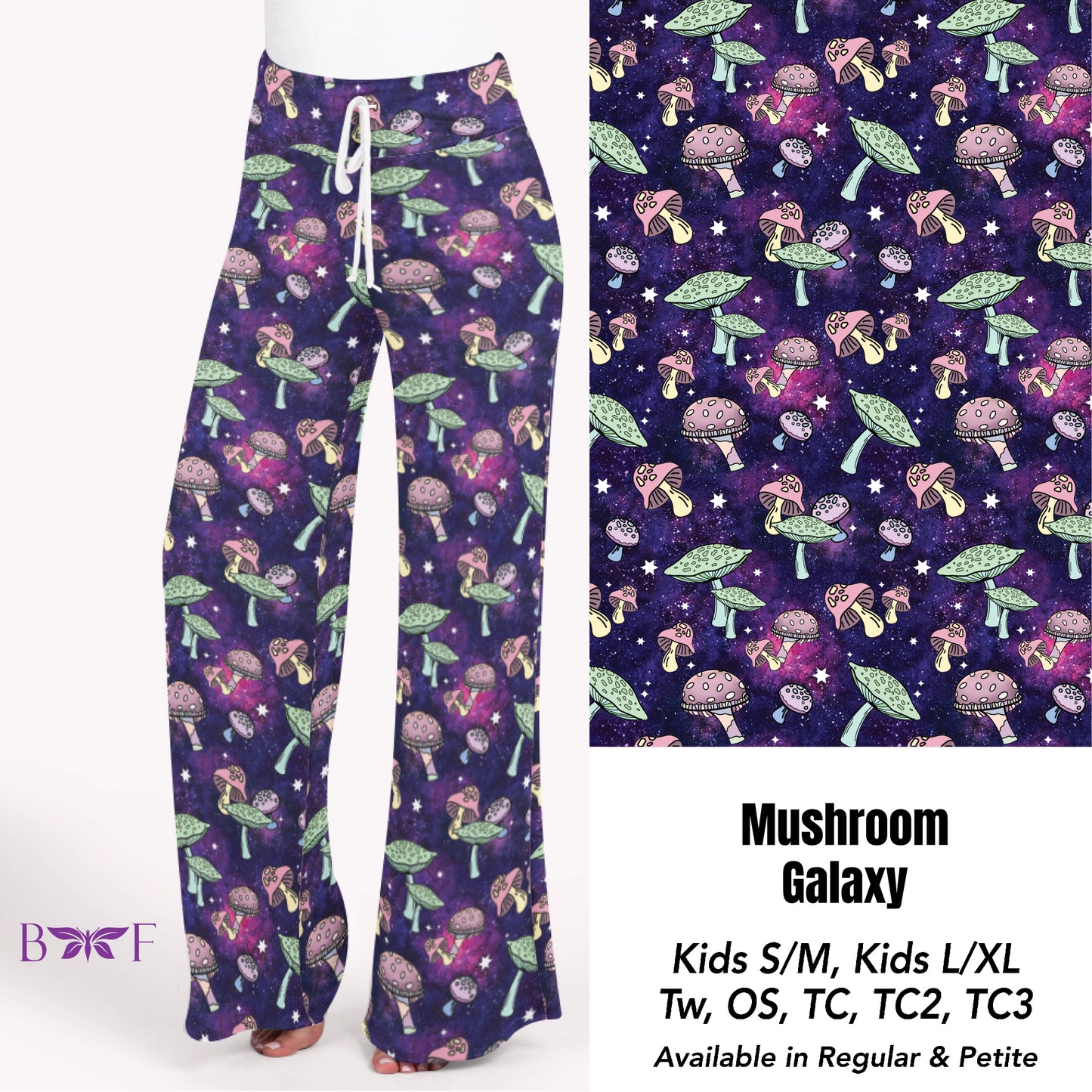 Mushroom galaxy leggings, capris, joggers and lounge pants