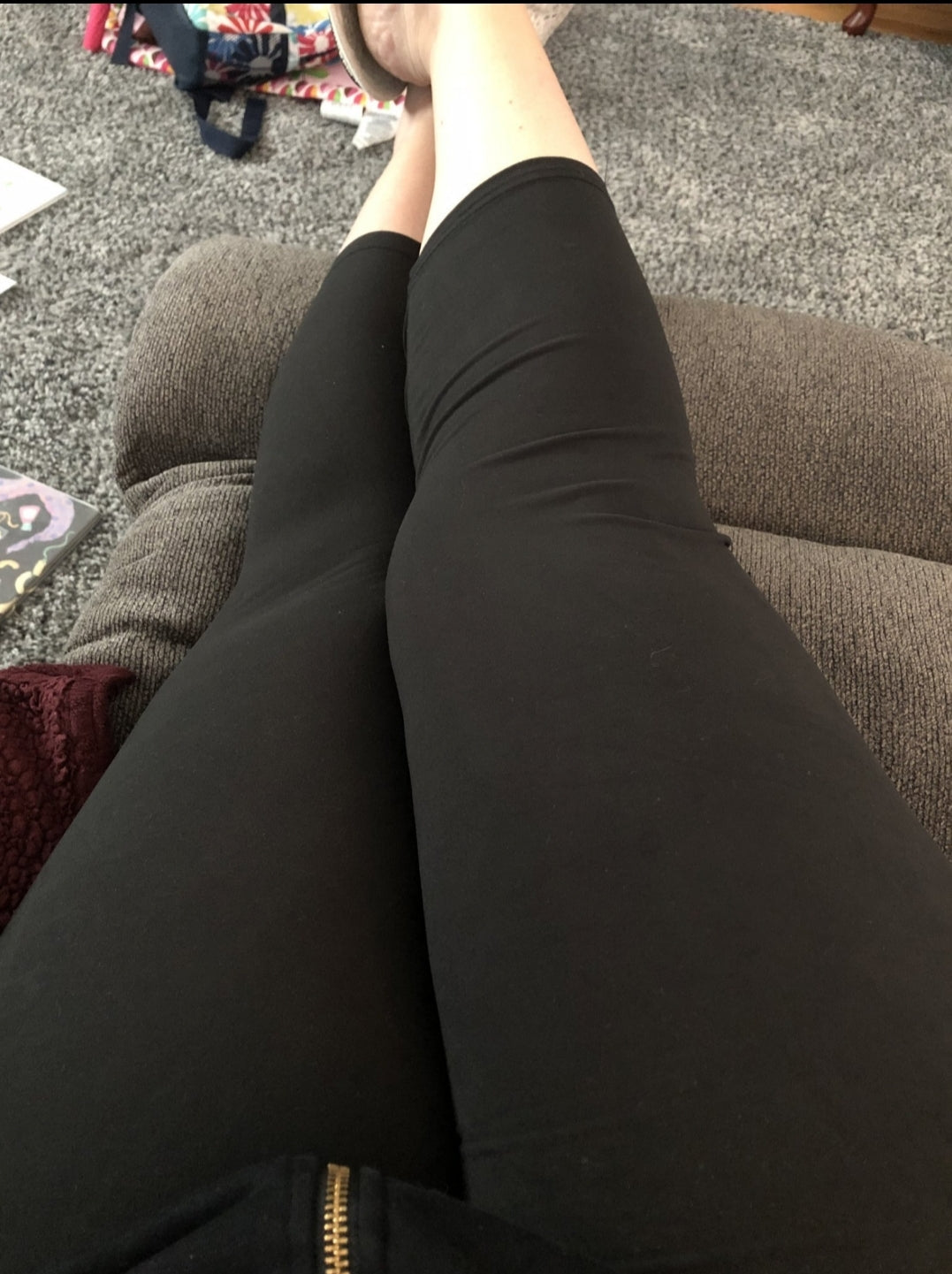 Black capris with pockets