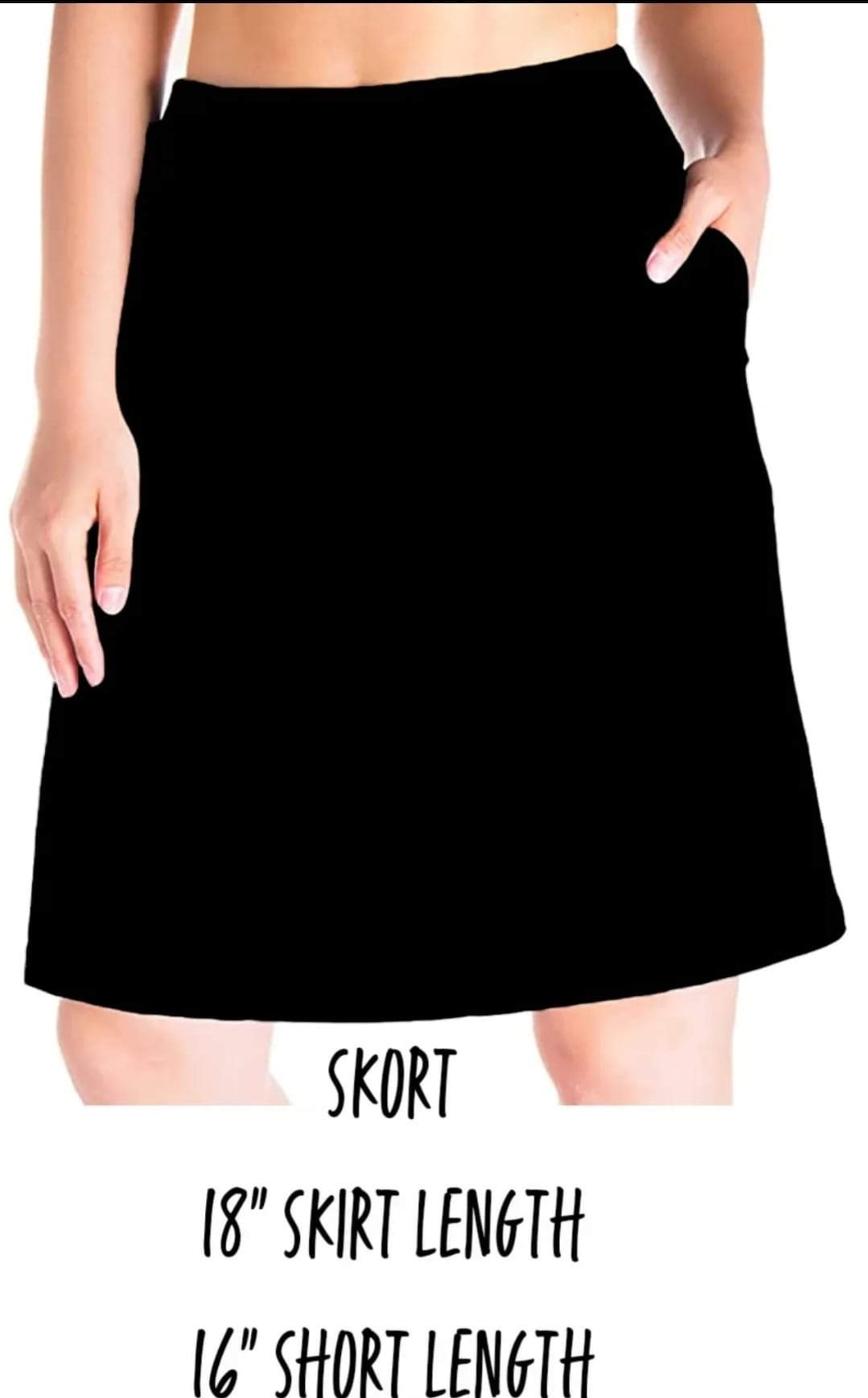 Solid Black skorts
