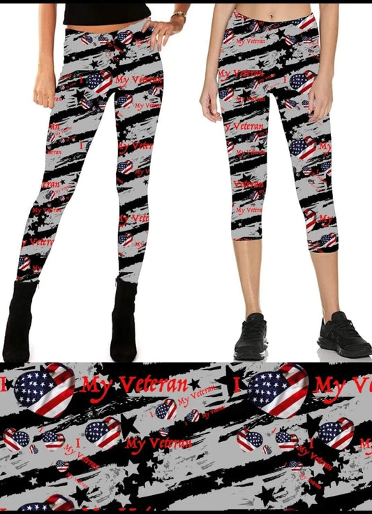 Veteran Love leggings and capris