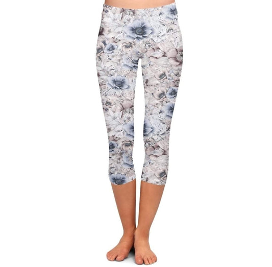 Summer Blooms  leggings, skorts, lounge pants, and 4 & 7" jogger shorts with pockets