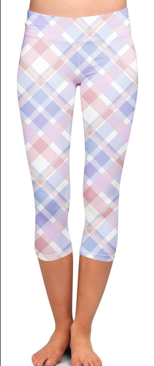 Summer Plaid #2 OS capris
