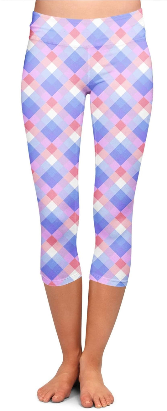 Summer Plaid #6 capris