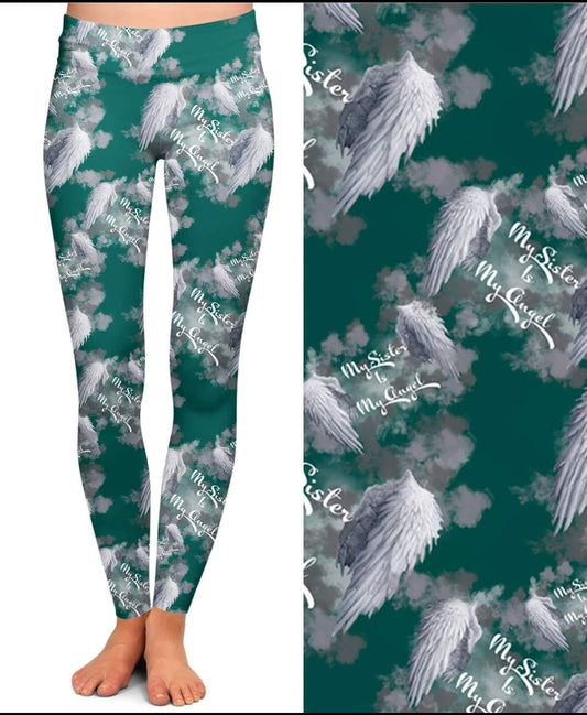 My Sister is My Angel leggings and capris with pockets