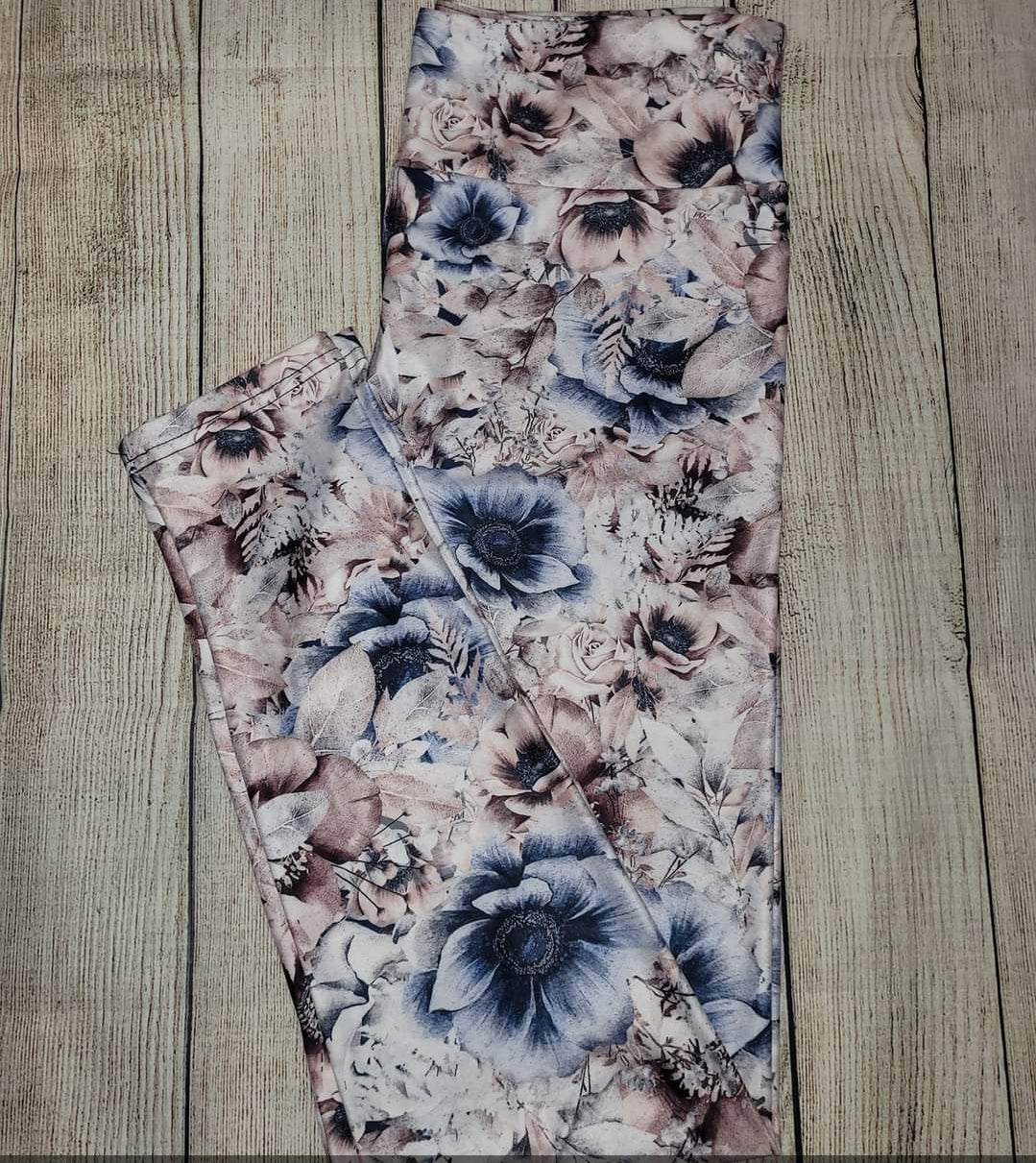 Summer Blooms leggings, skorts, lounge pants, and 4 & 7" jogger shorts with pockets