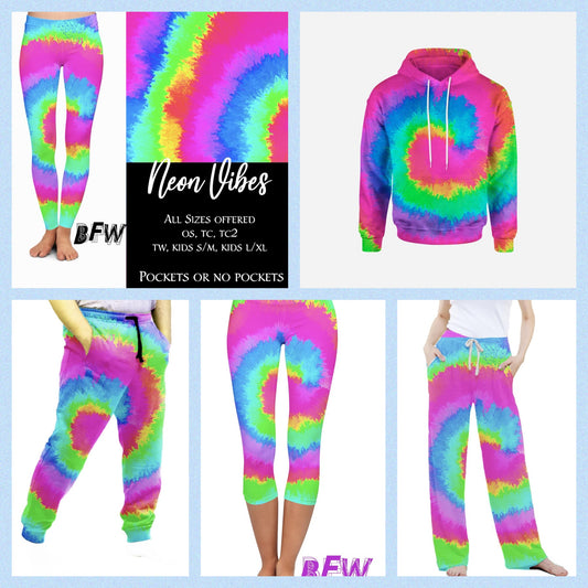 Neon Vibes leggings, capris, and joggers
