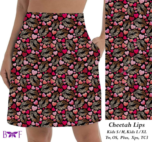 Cheetah Lips leggings and skorts