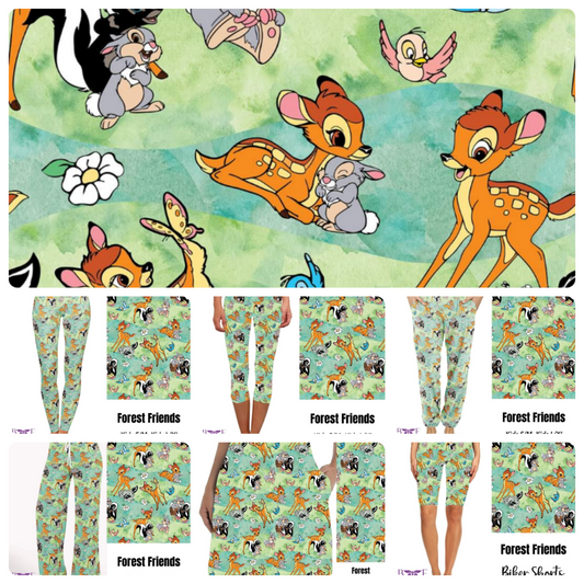 Forest Friends leggings with pockets