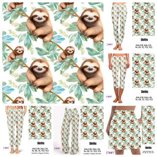 Sloths capris with pockets