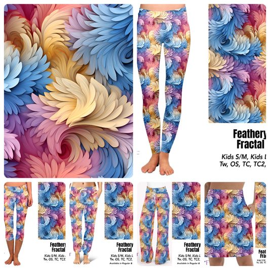 Feathery Fractal leggings and skorts