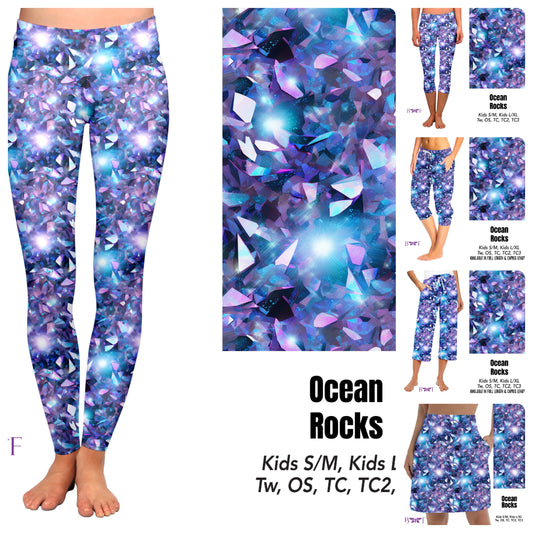 Ocean Rocks capri with pockets and biker shorts