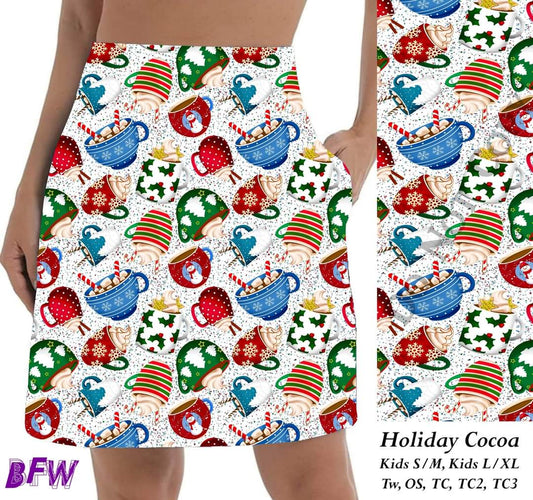 Holiday Cocoa skorts