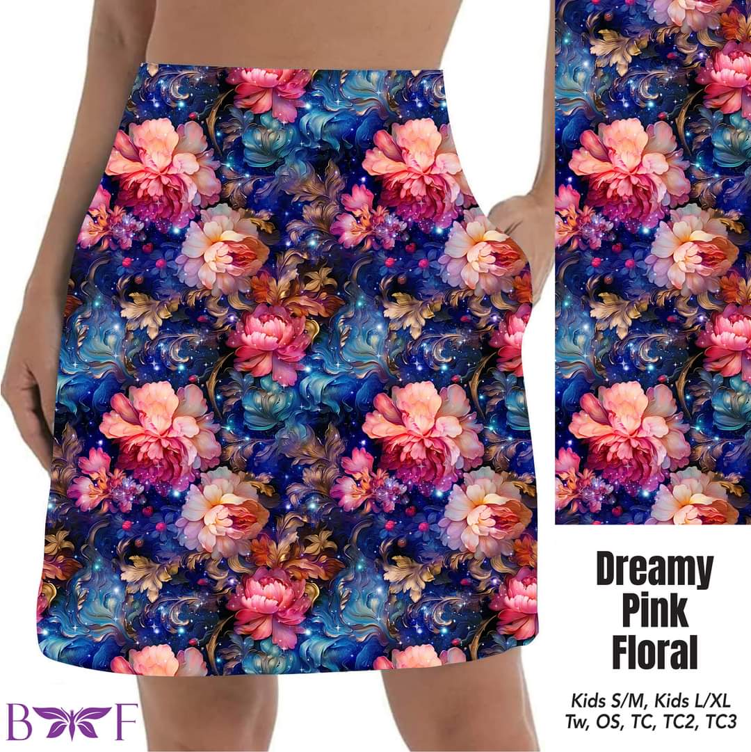 Dreamy Pink Floral leggings with pockets