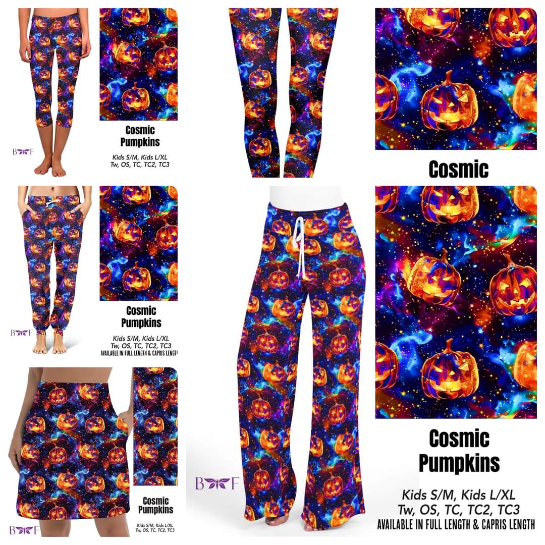 Cosmic Pumpkins skorts with pockets