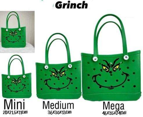 Grinch Tote Bags, 3 Sizes