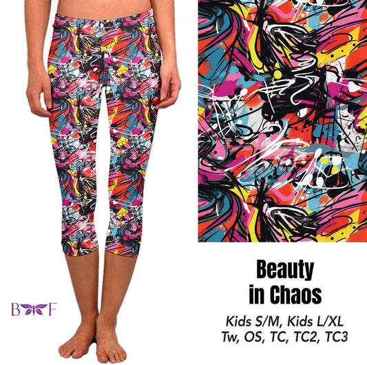 Beauty in Chaos capris with pockets