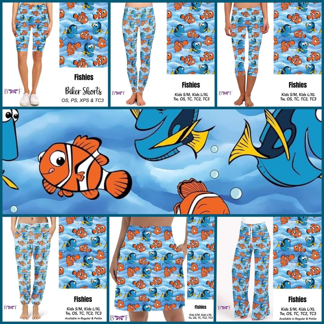 Fishes Leggings, Capris and joggers