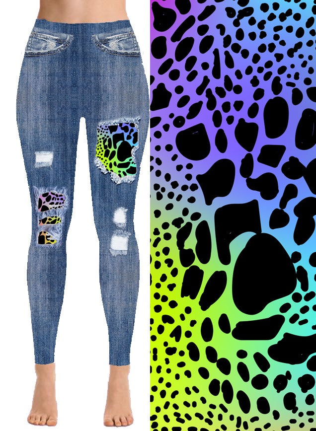Hidden cheetah leggings with pockets