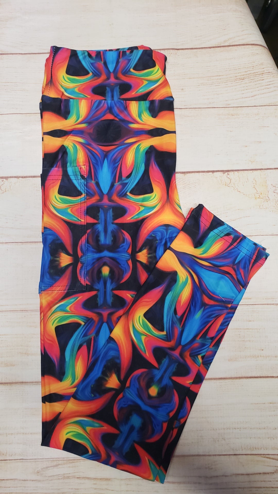 Psychedelic Abstract leggings with pockets