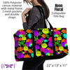 Neon Floral Tote with 2 mesh pockets