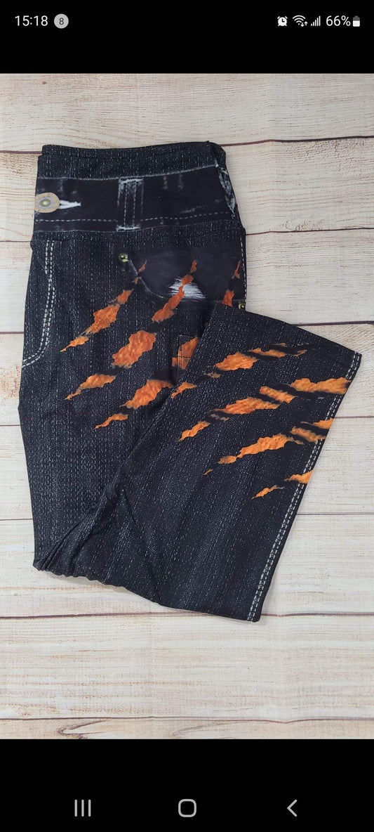 Tiger claw leggings with pockets