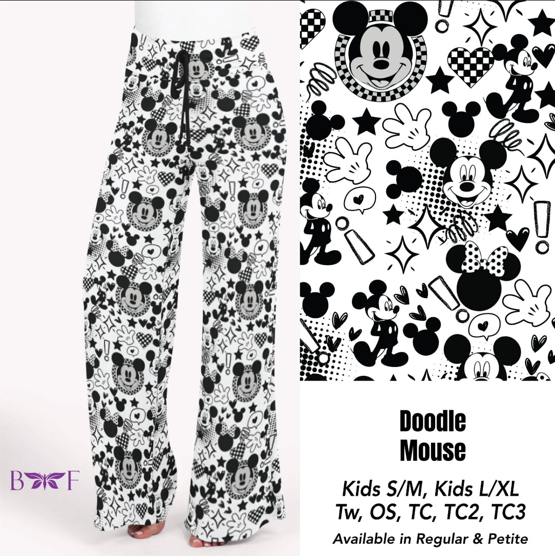 Doodle Mouse Capris and shorts with pockets