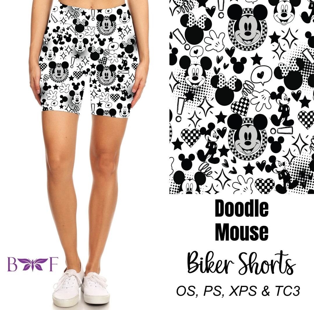 Doodle Mouse Leggings, Capris and shorts