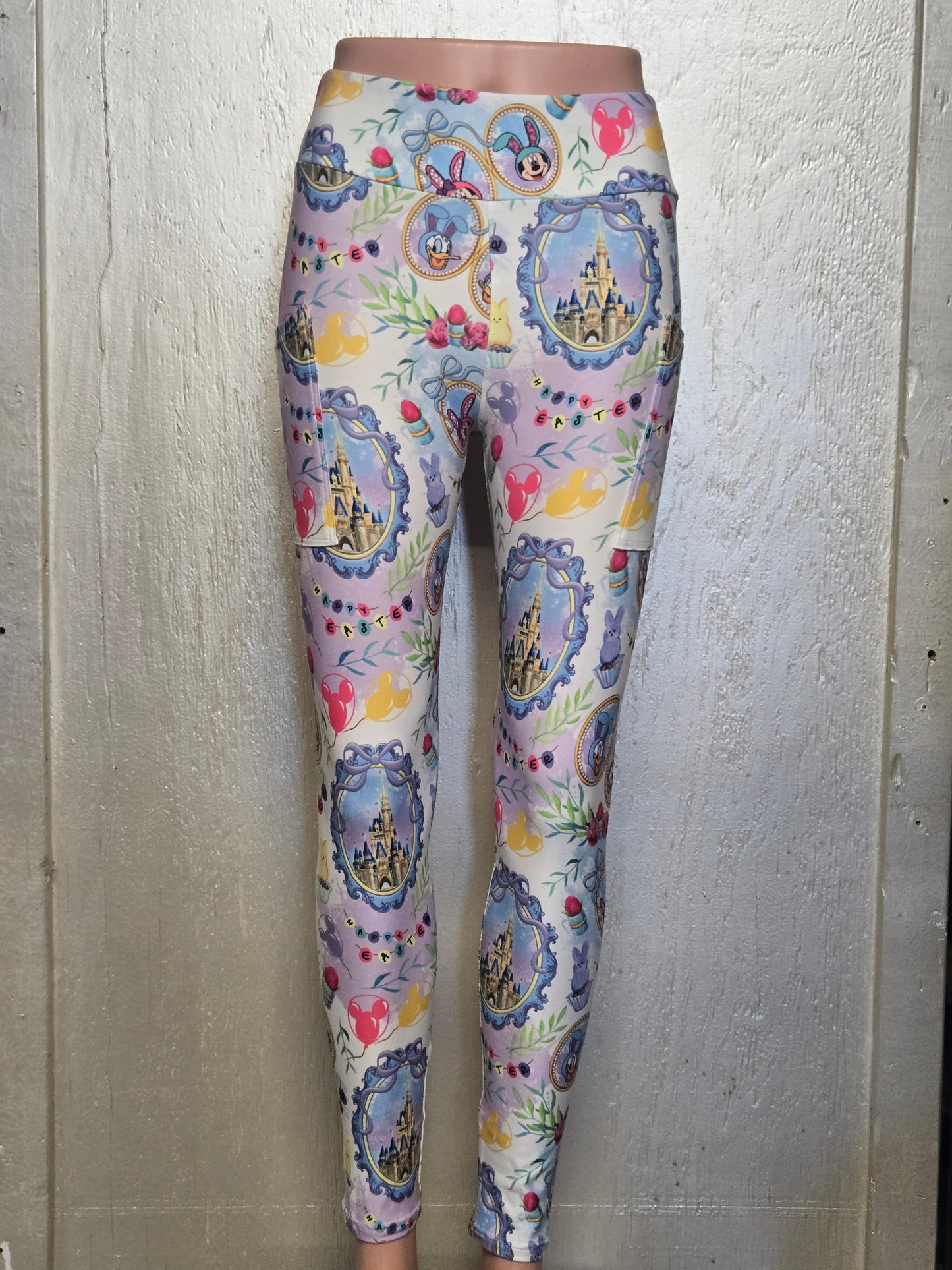 Happy Easter Friends leggings and capris with pockets