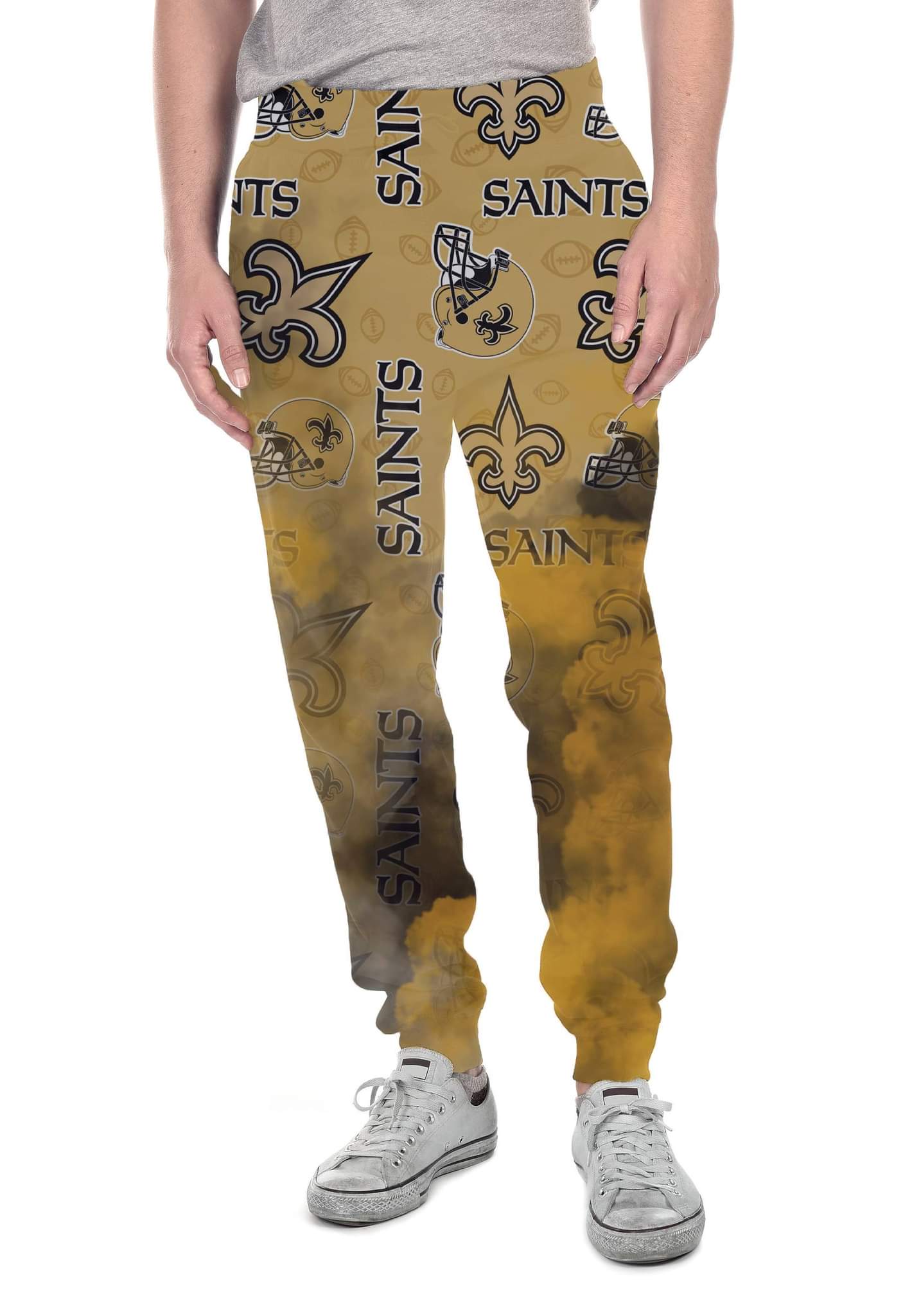 New Orleans Football smoke print leggings with pockets and unisex jogger