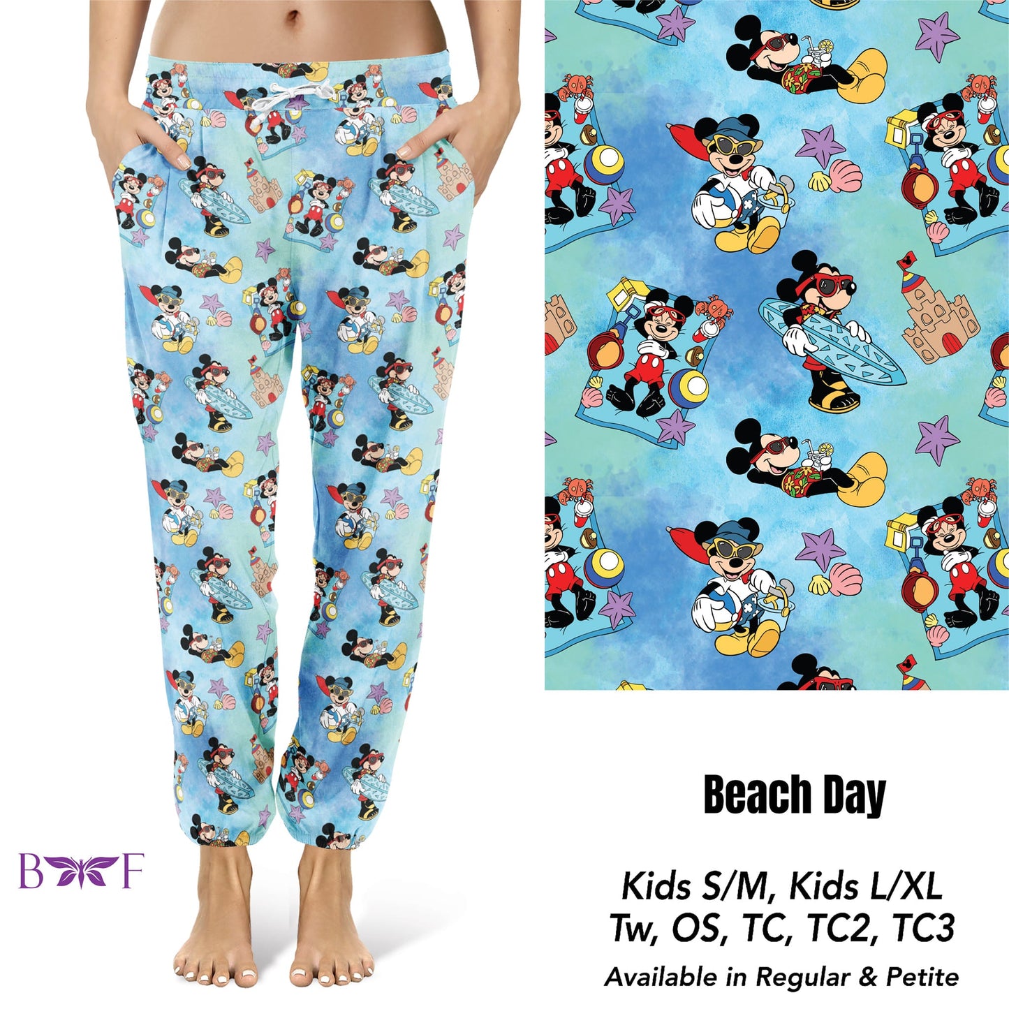 Beach Day leggings, capris, and biker shorts (plus only)