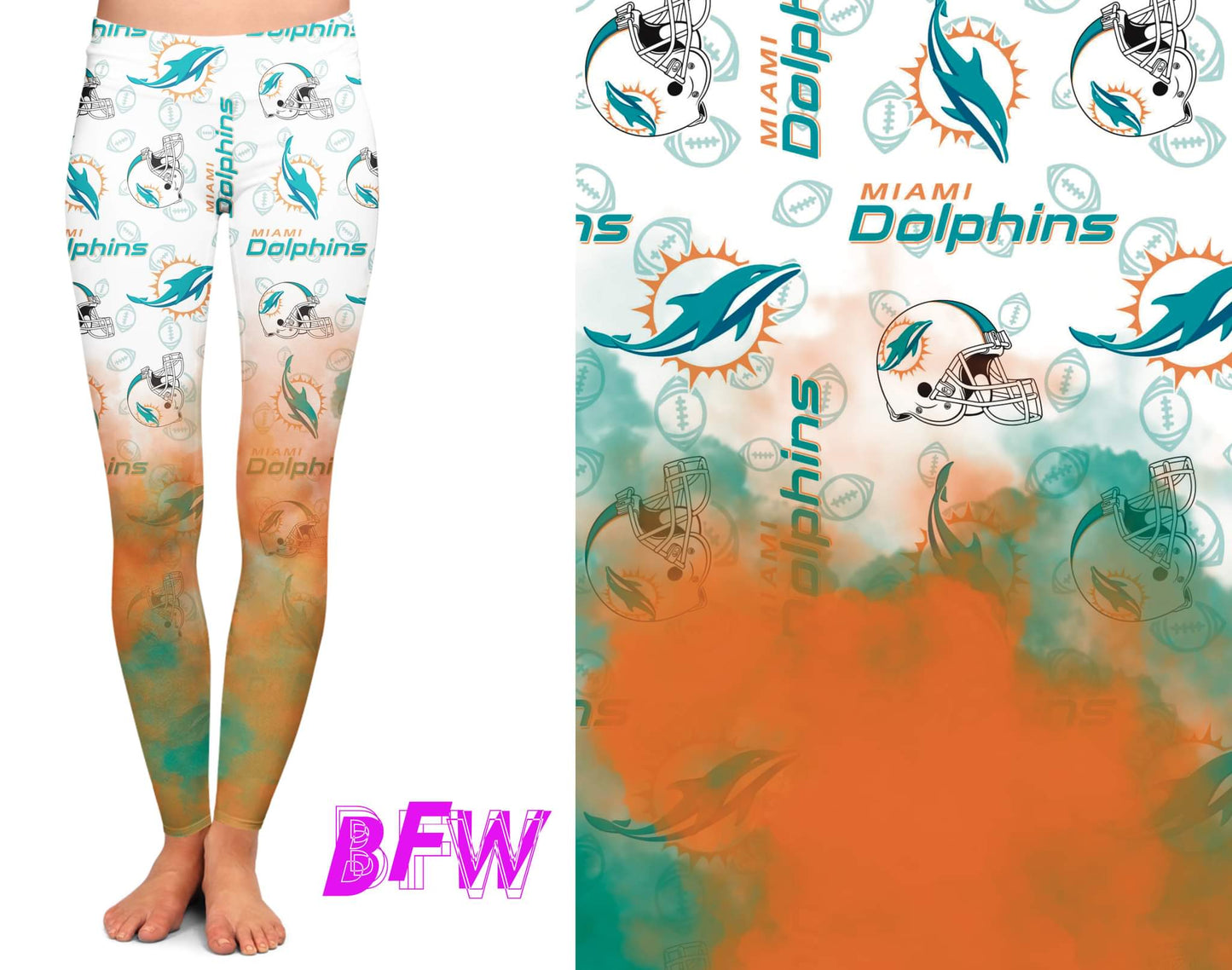 Miami Football smoke print leggings
