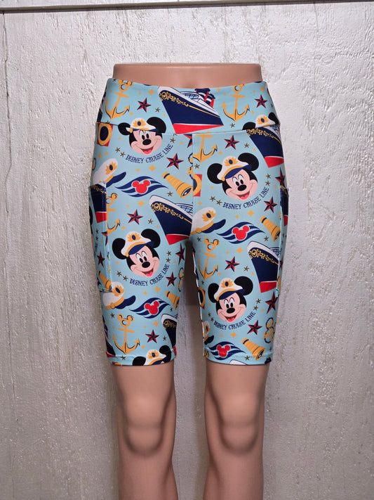 Cruise Mouse capris and biker shorts with pockets