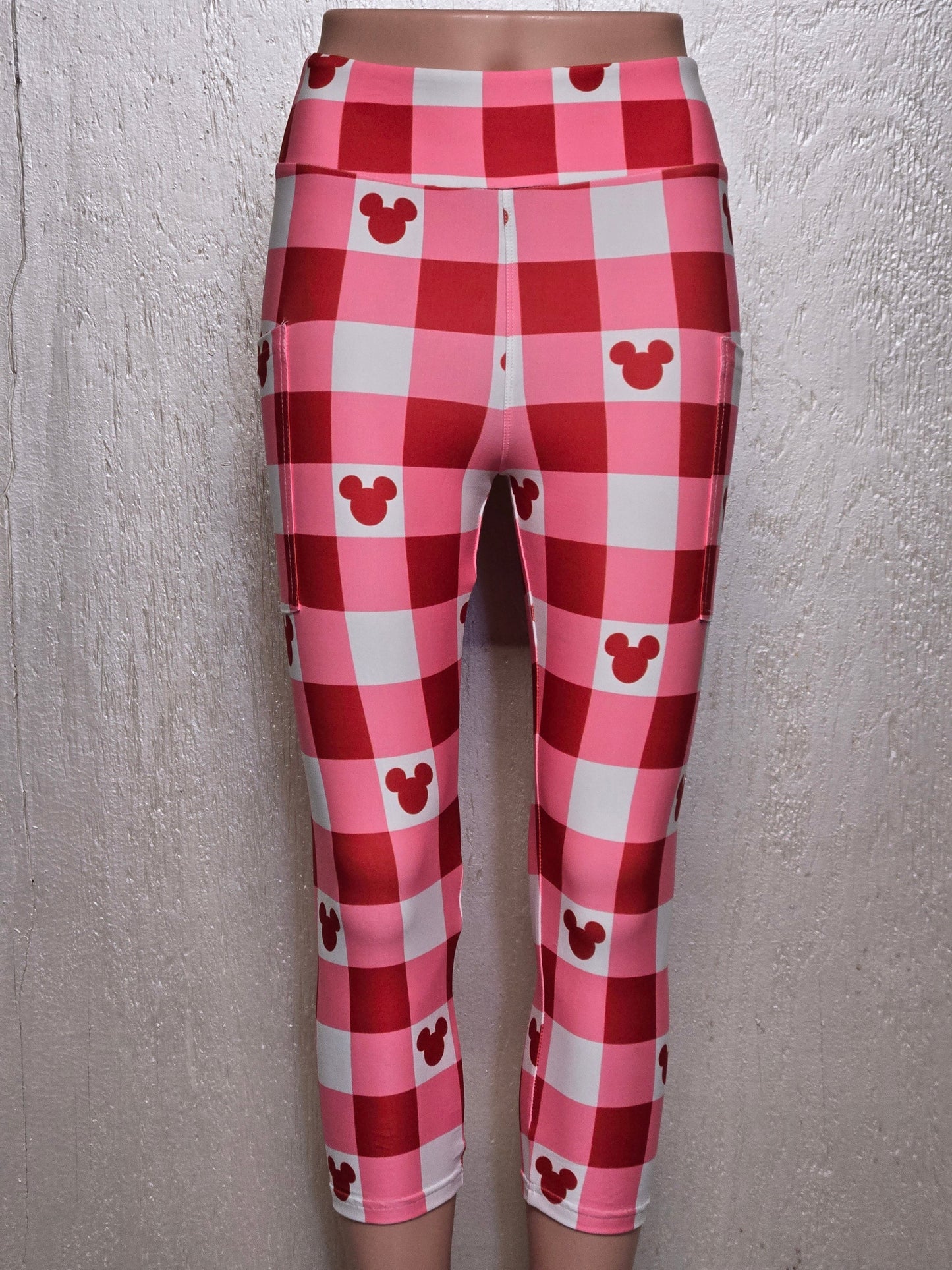 Valentine Plaid Mouse skorts and capris with pockets