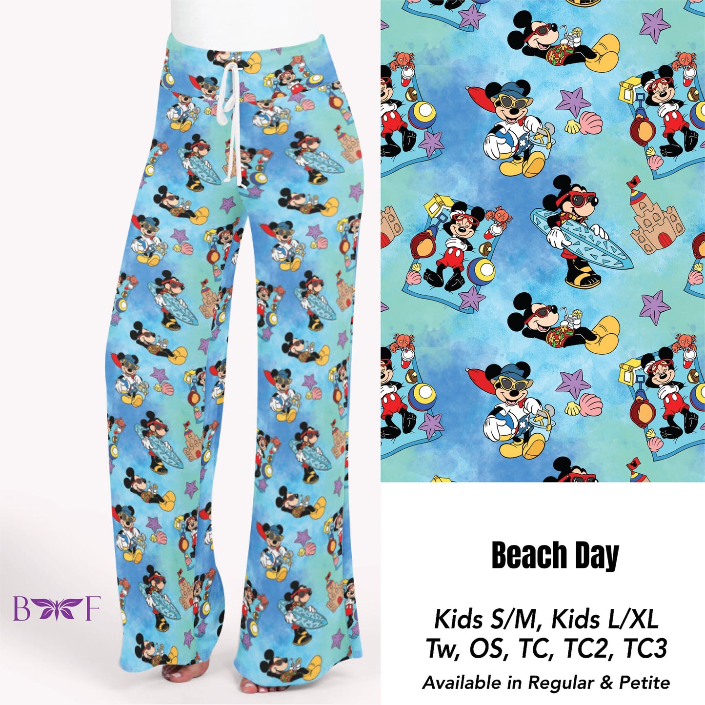 Beach Day leggings, capris, and biker shorts (plus only)