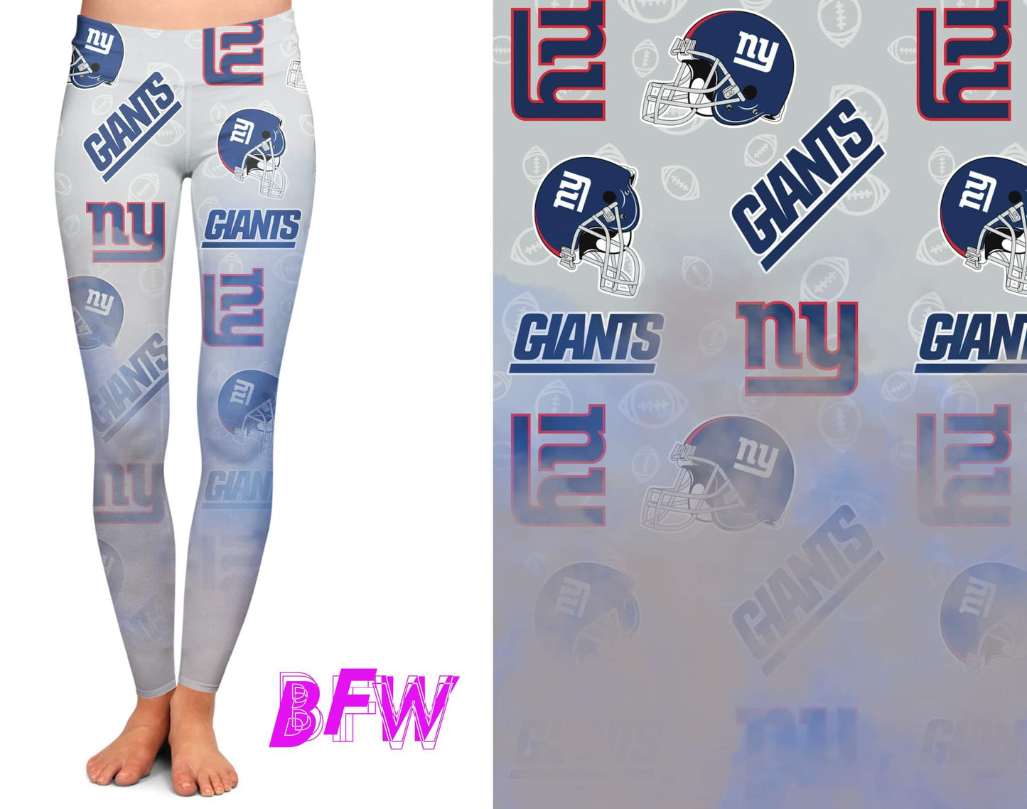 New York G Football smoke print leggings