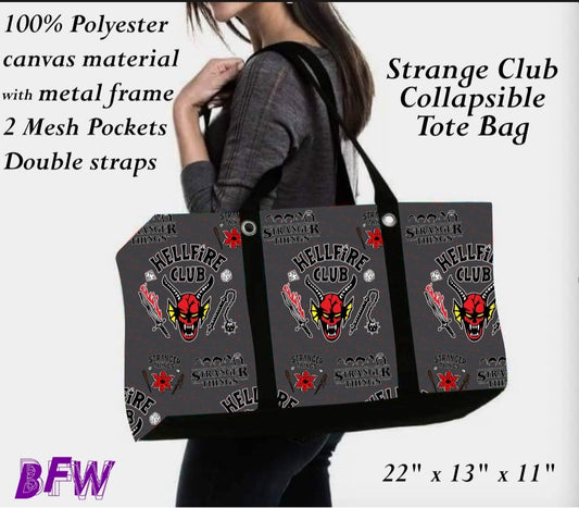 Strange Club tote and 2 inside mesh pockets
