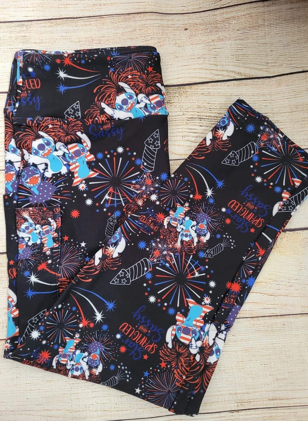 American Blue Alien capri joggers, capris, leggings, capri lounge pants, shorts (in 4" & 7" inseams.)